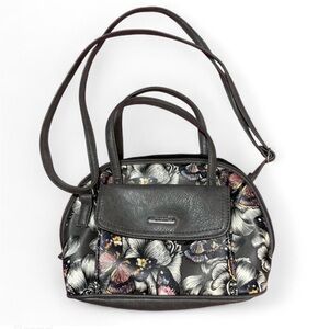 Chic Charcoal Butterfly Shoulder Bag
